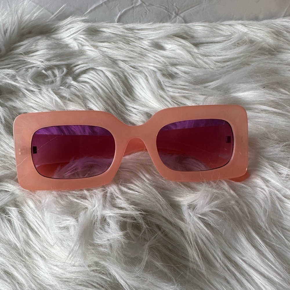 Pink Urban Outfitters Rectangle Glasses